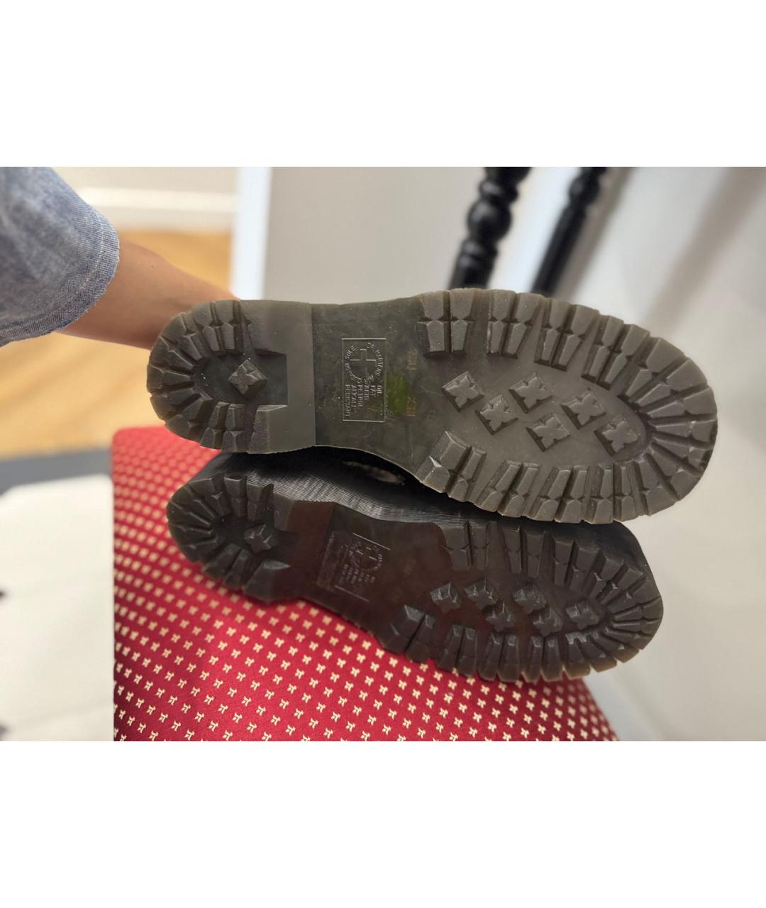 DR. MARTENS Черные кожаные ботинки, фото 6