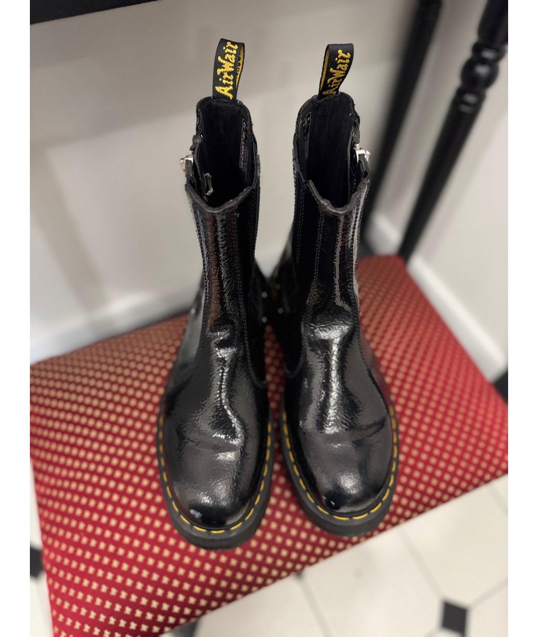 DR. MARTENS Черные кожаные ботинки, фото 2