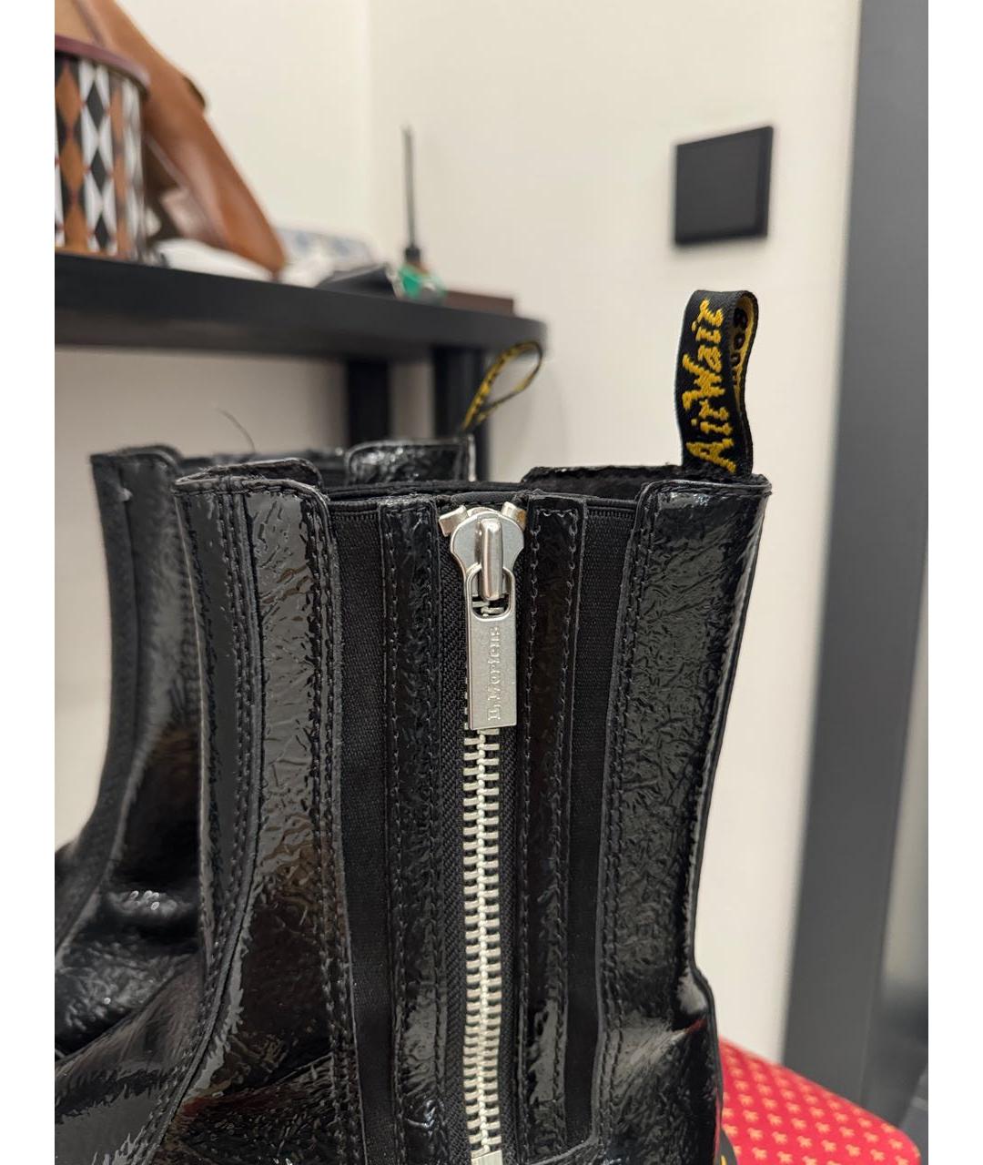 DR. MARTENS Черные кожаные ботинки, фото 3