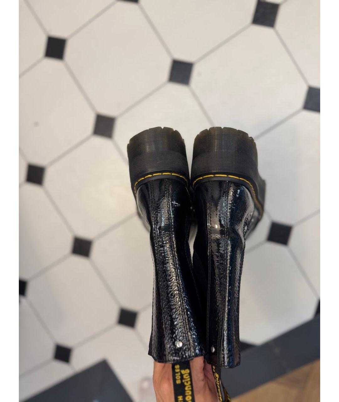 DR. MARTENS Черные кожаные ботинки, фото 4