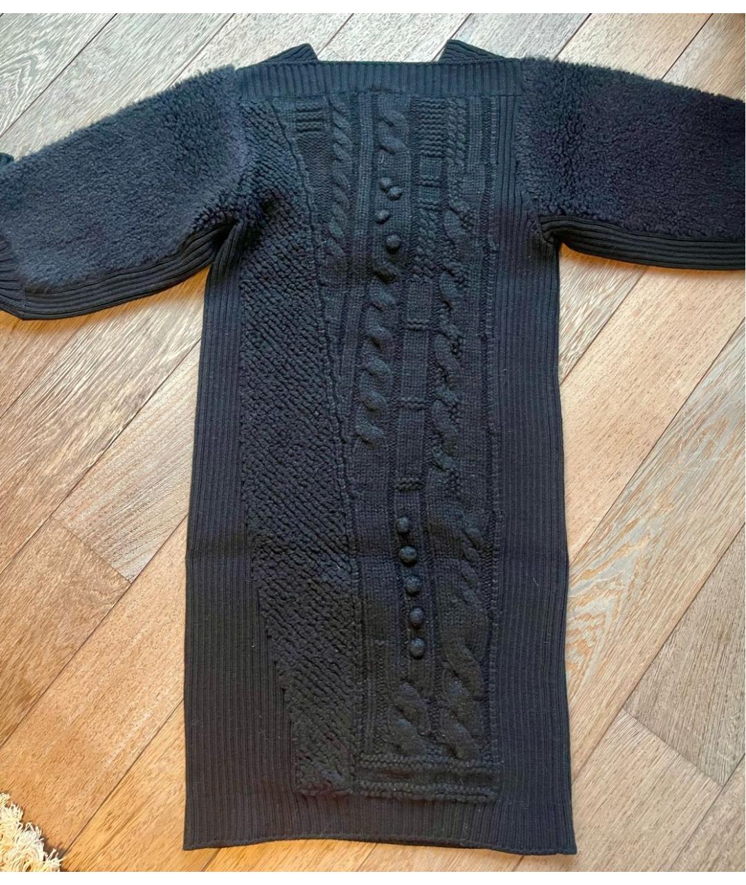 CHANEL Черное шерстяное повседневное платье, фото 3