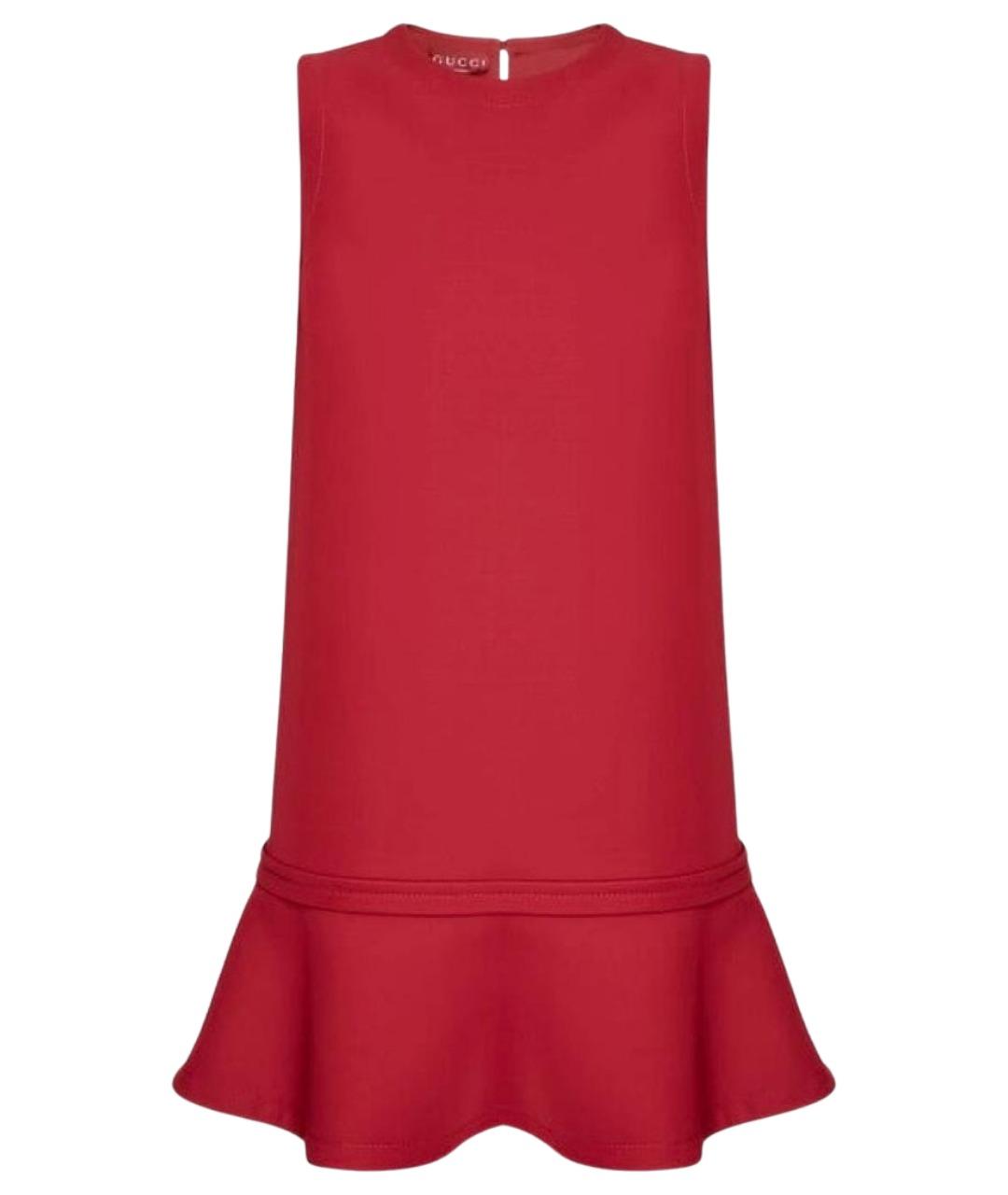 GUCCI Бордовое шелковое коктейльное платье, фото 1
