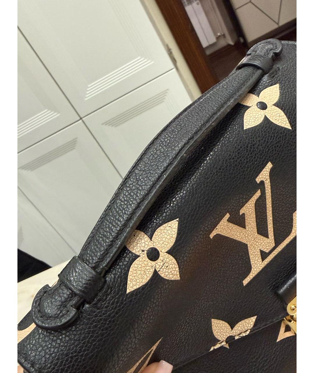 LOUIS VUITTON Черная кожаная сумка через плечо, фото 6