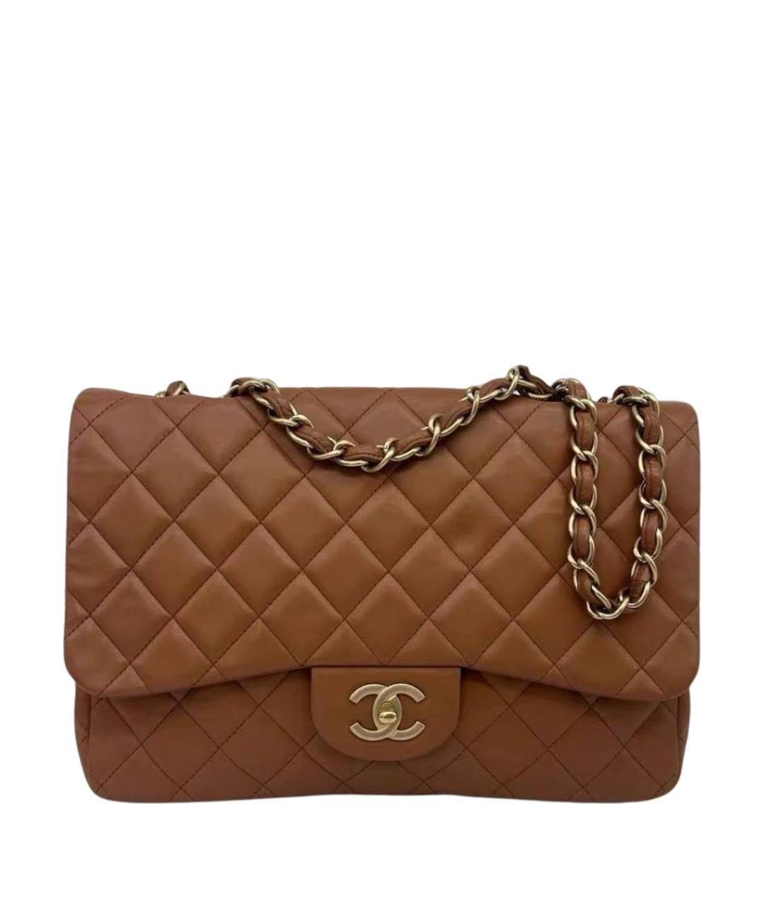 CHANEL Коричневая кожаная сумка через плечо, фото 1