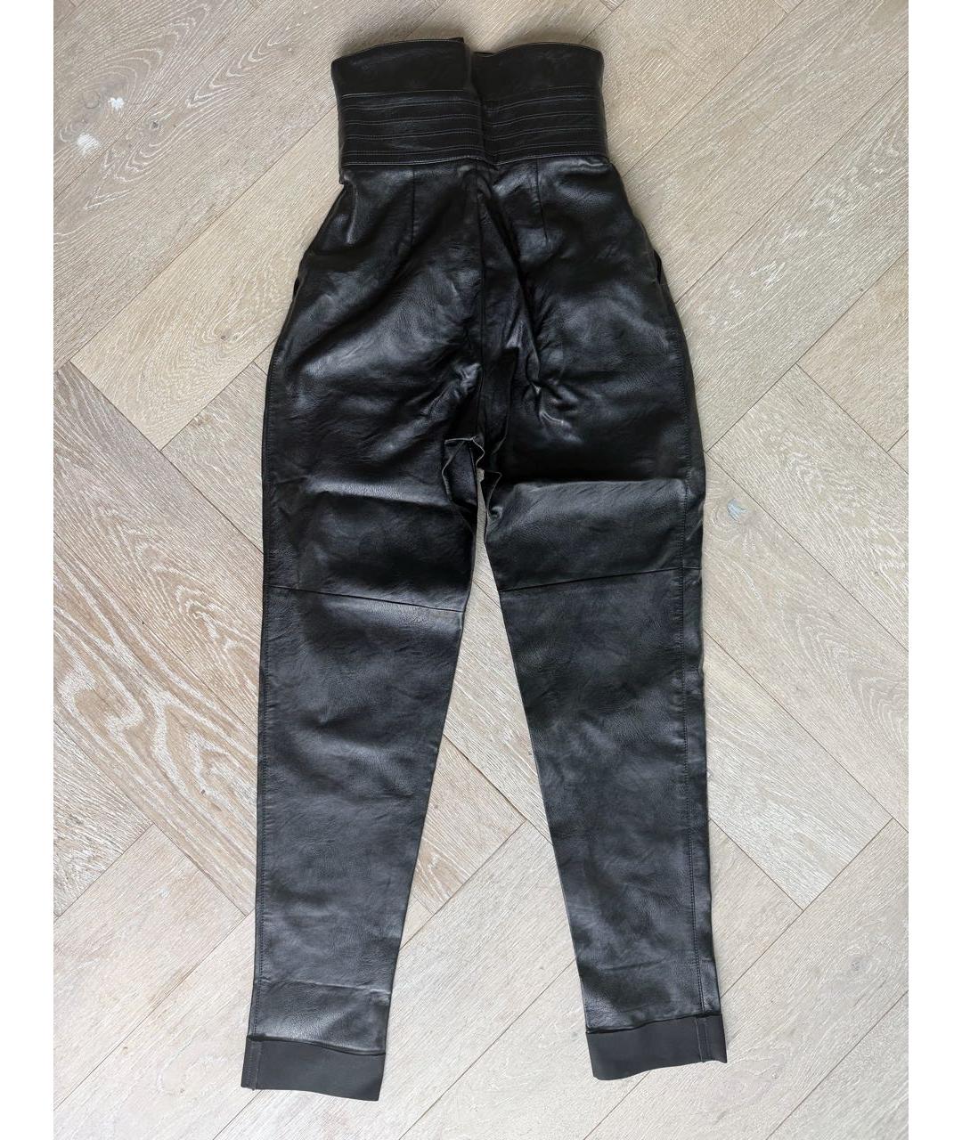 MAISON MARGIELA Черные полиэстеровые брюки узкие, фото 2