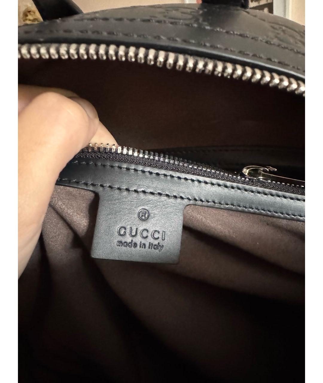 GUCCI Черный кожаный рюкзак, фото 3