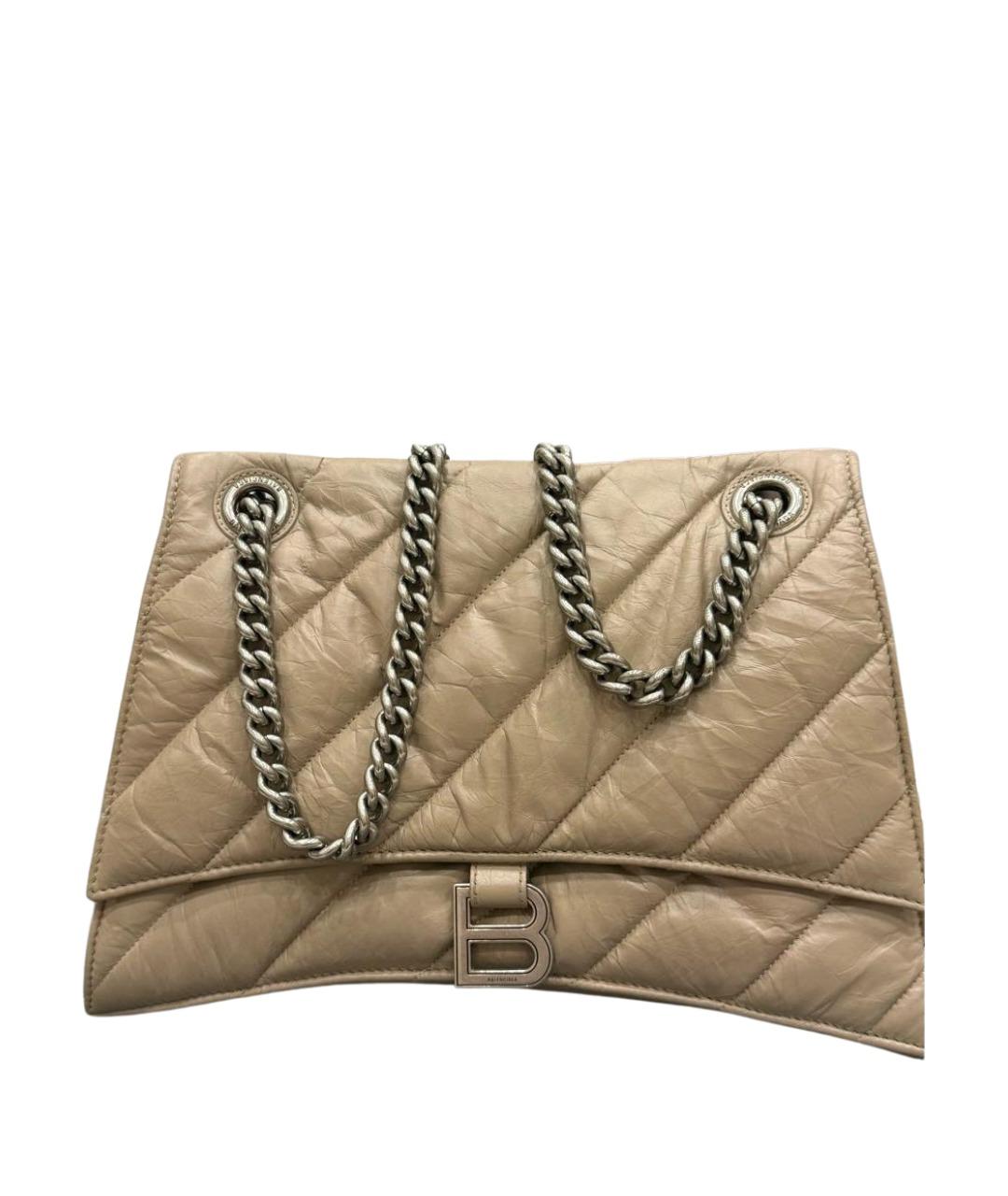 BALENCIAGA Бежевая кожаная сумка через плечо, фото 1