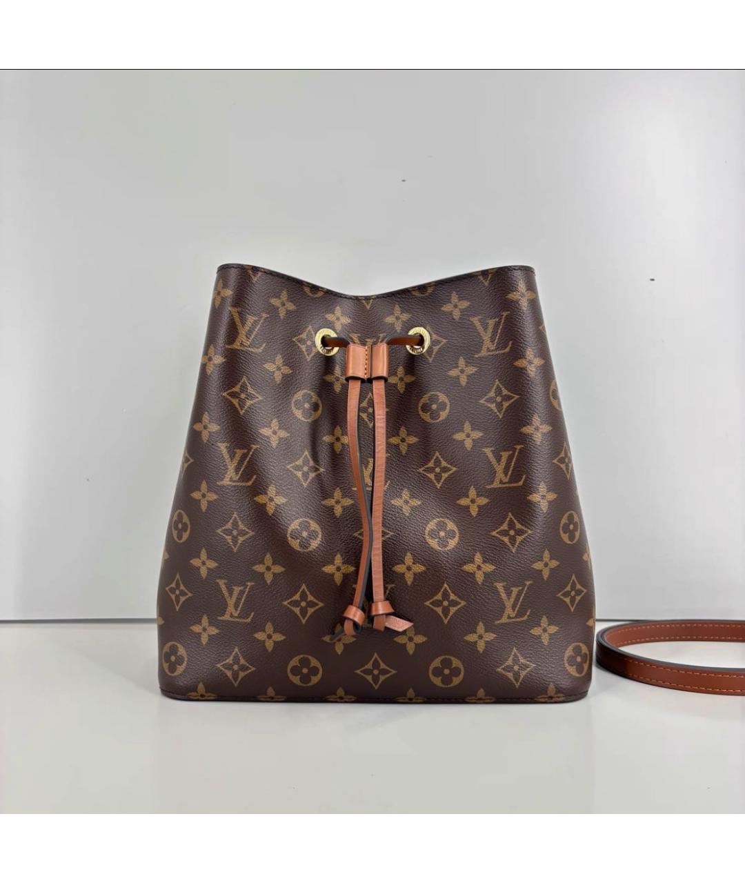 LOUIS VUITTON Коричневая сумка через плечо из канвы, фото 8