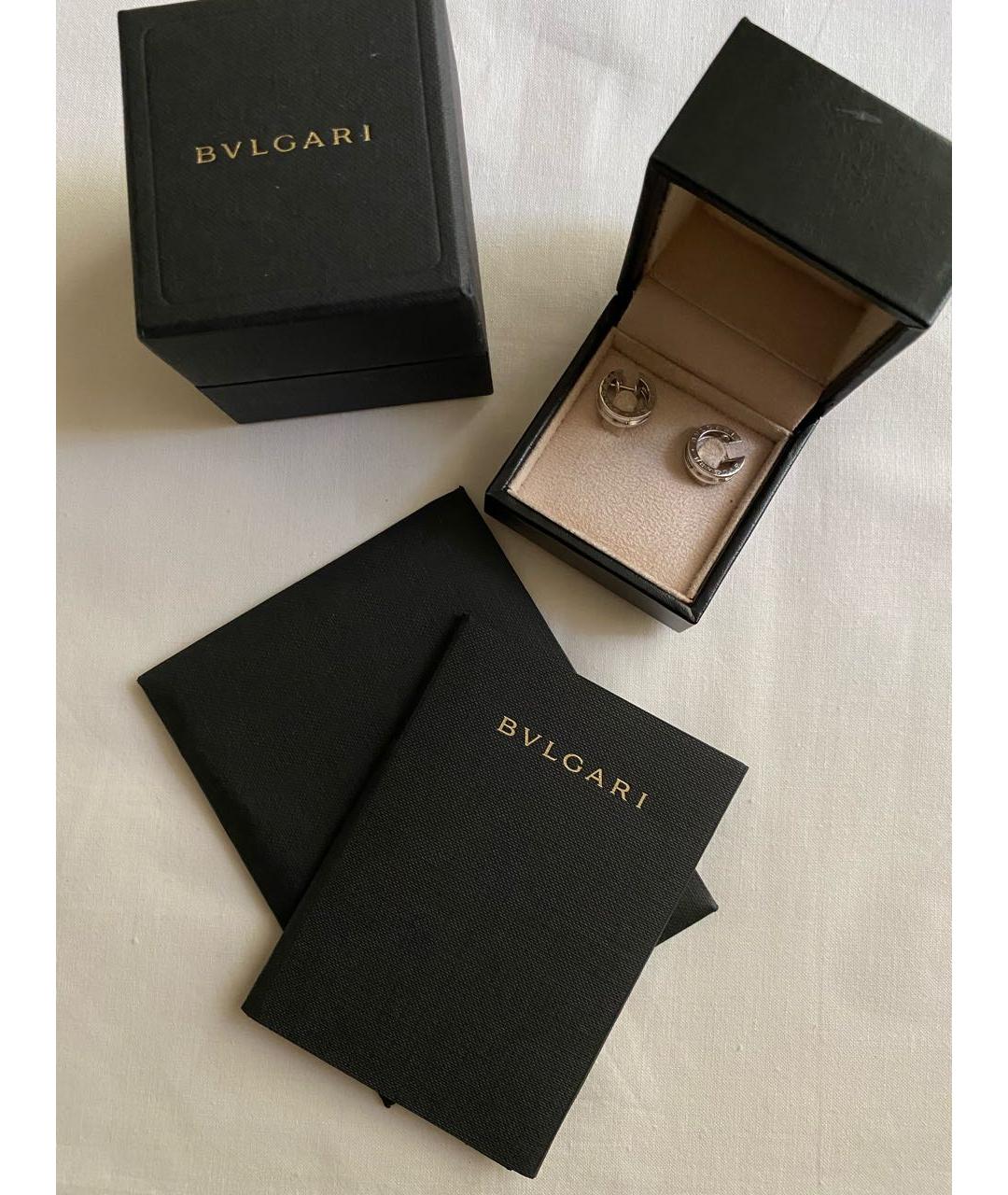 BVLGARI Серебряные серьги из белого золота, фото 8