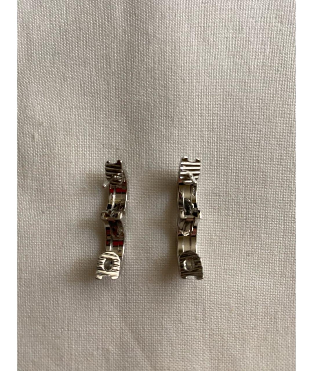 BVLGARI Серебряные серьги из белого золота, фото 4