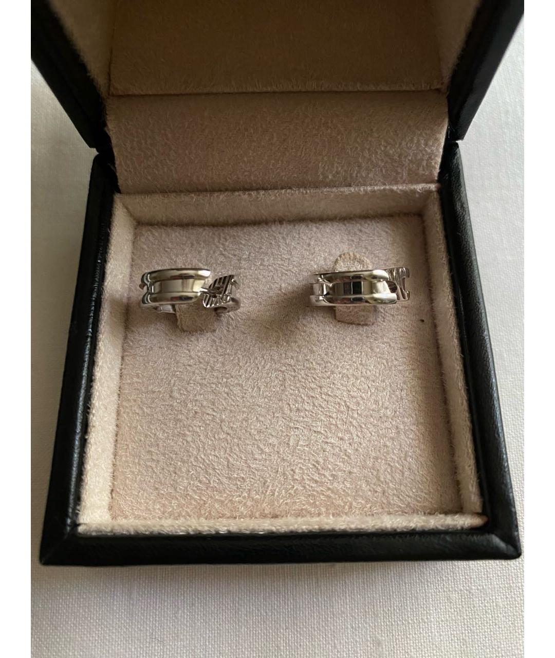 BVLGARI Серебряные серьги из белого золота, фото 6