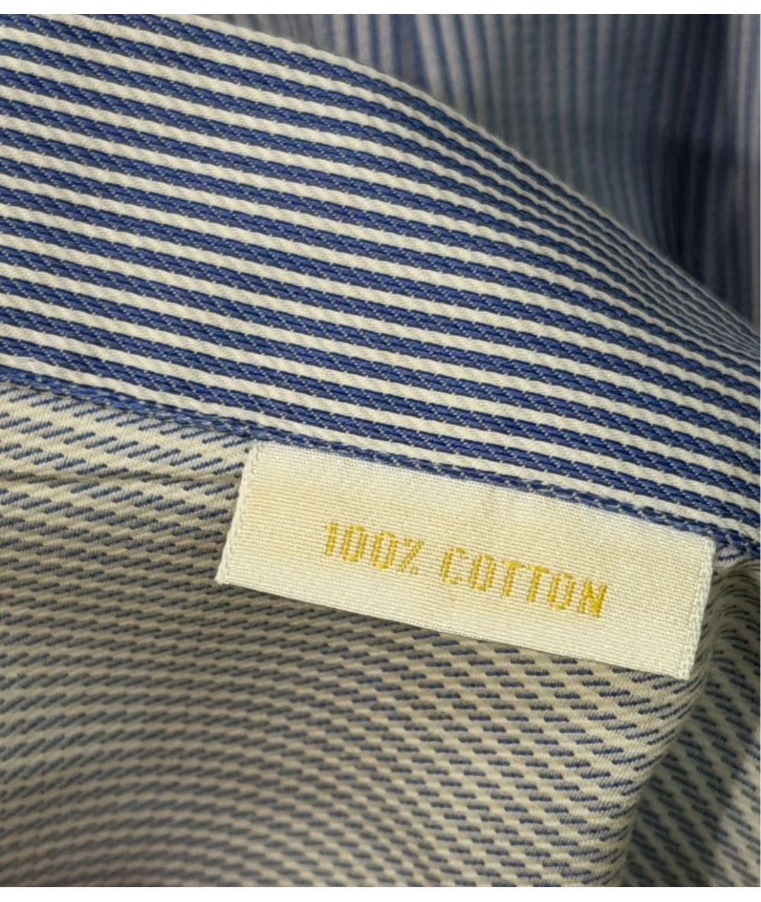 BRIONI Голубая хлопковая классическая рубашка, фото 6