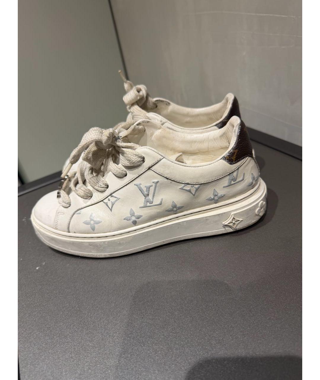 LOUIS VUITTON Белые кожаные кеды, фото 7