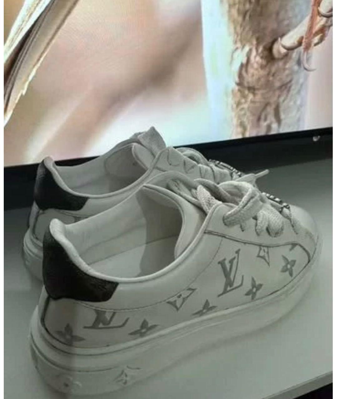LOUIS VUITTON Белые кожаные кеды, фото 2