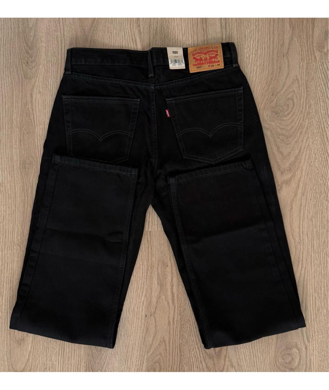 LEVI'S Черные хлопковые джинсы, фото 2