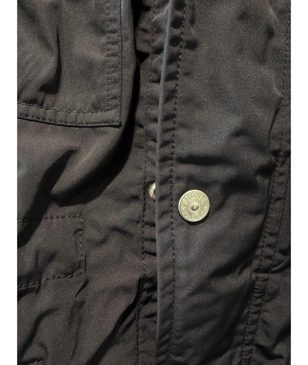 STONE ISLAND Темно-синяя полиэстеровая куртка, фото 4