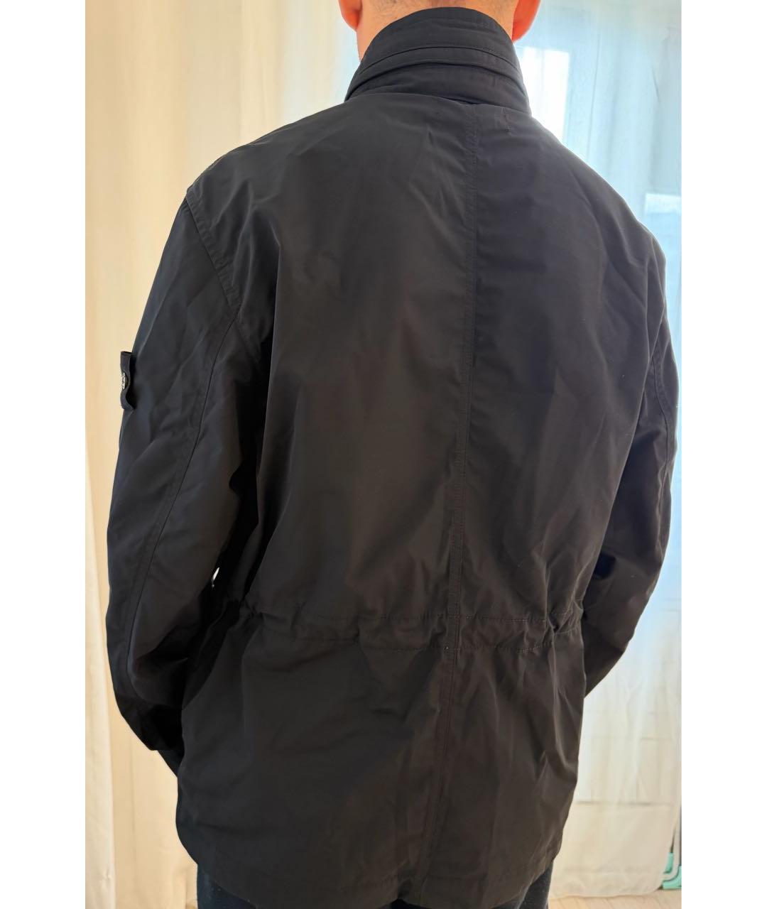 STONE ISLAND Темно-синяя полиэстеровая куртка, фото 8