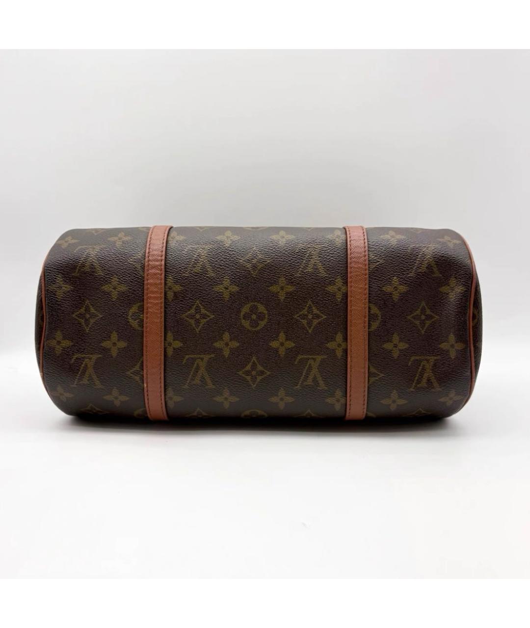 LOUIS VUITTON Коричневая сумка с короткими ручками из канвы, фото 5