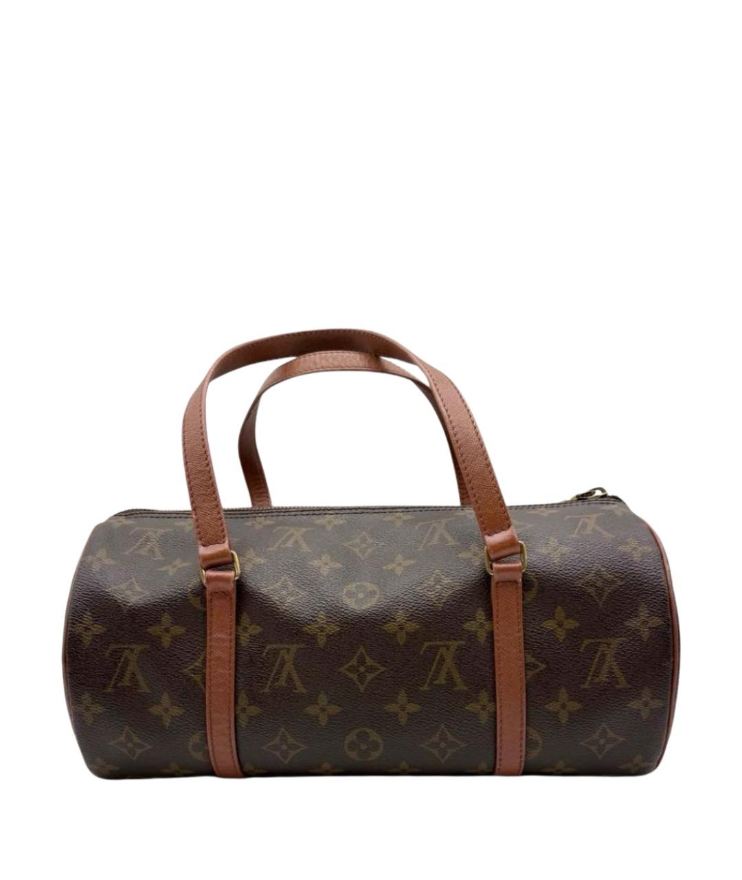LOUIS VUITTON Коричневая сумка с короткими ручками из канвы, фото 1