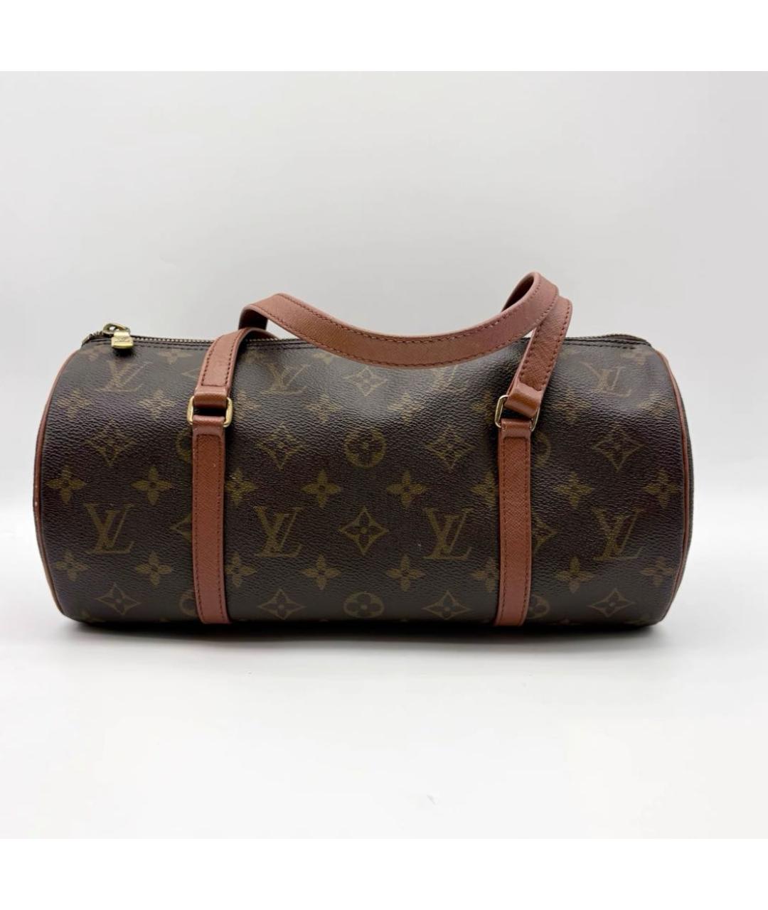 LOUIS VUITTON Коричневая сумка с короткими ручками из канвы, фото 2