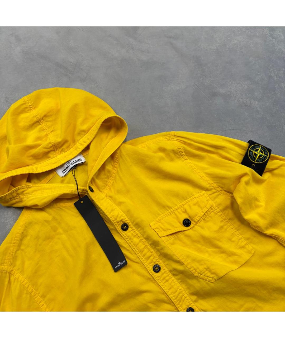 STONE ISLAND Желтая хлопковая кэжуал рубашка, фото 2