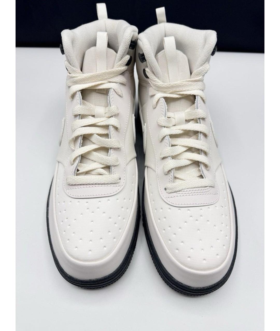 NIKE Белые кожаные высокие кроссовки / кеды, фото 6