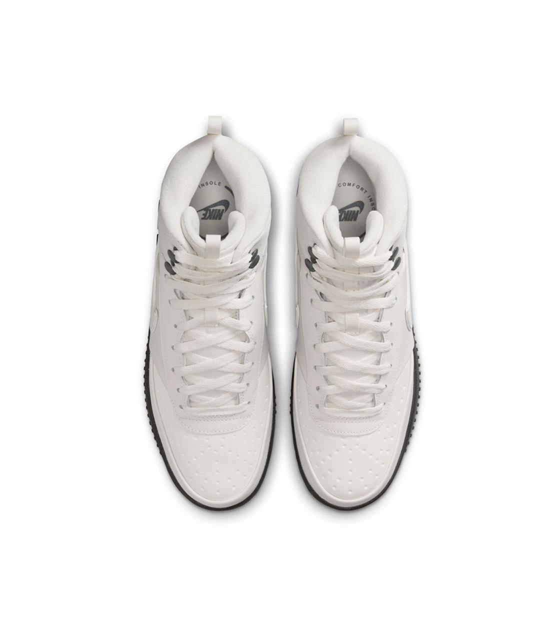 NIKE Белые кожаные высокие кроссовки / кеды, фото 3