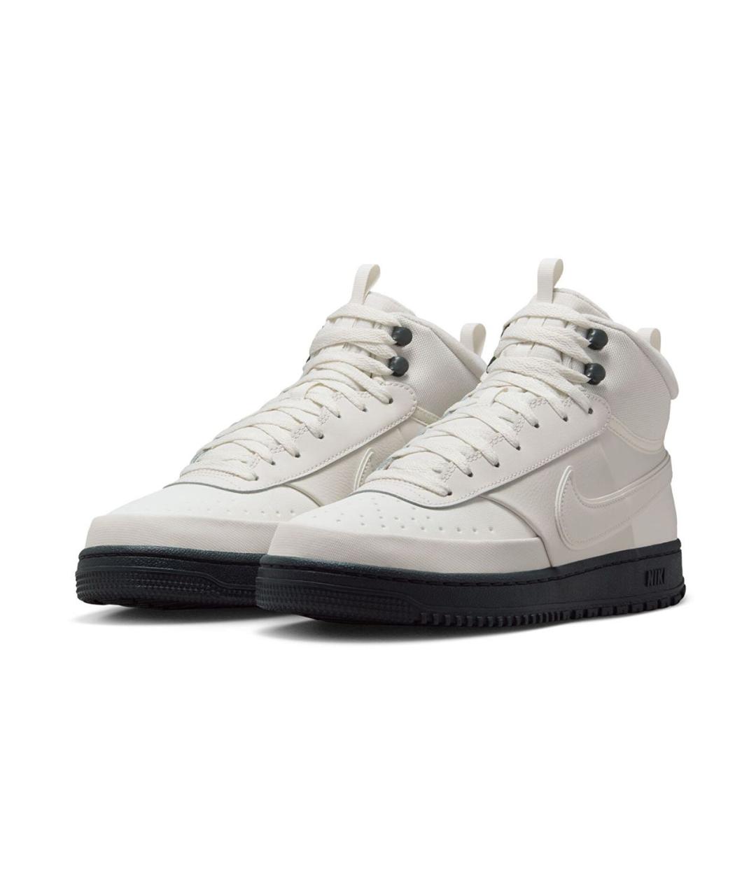 NIKE Белые кожаные высокие кроссовки / кеды, фото 2
