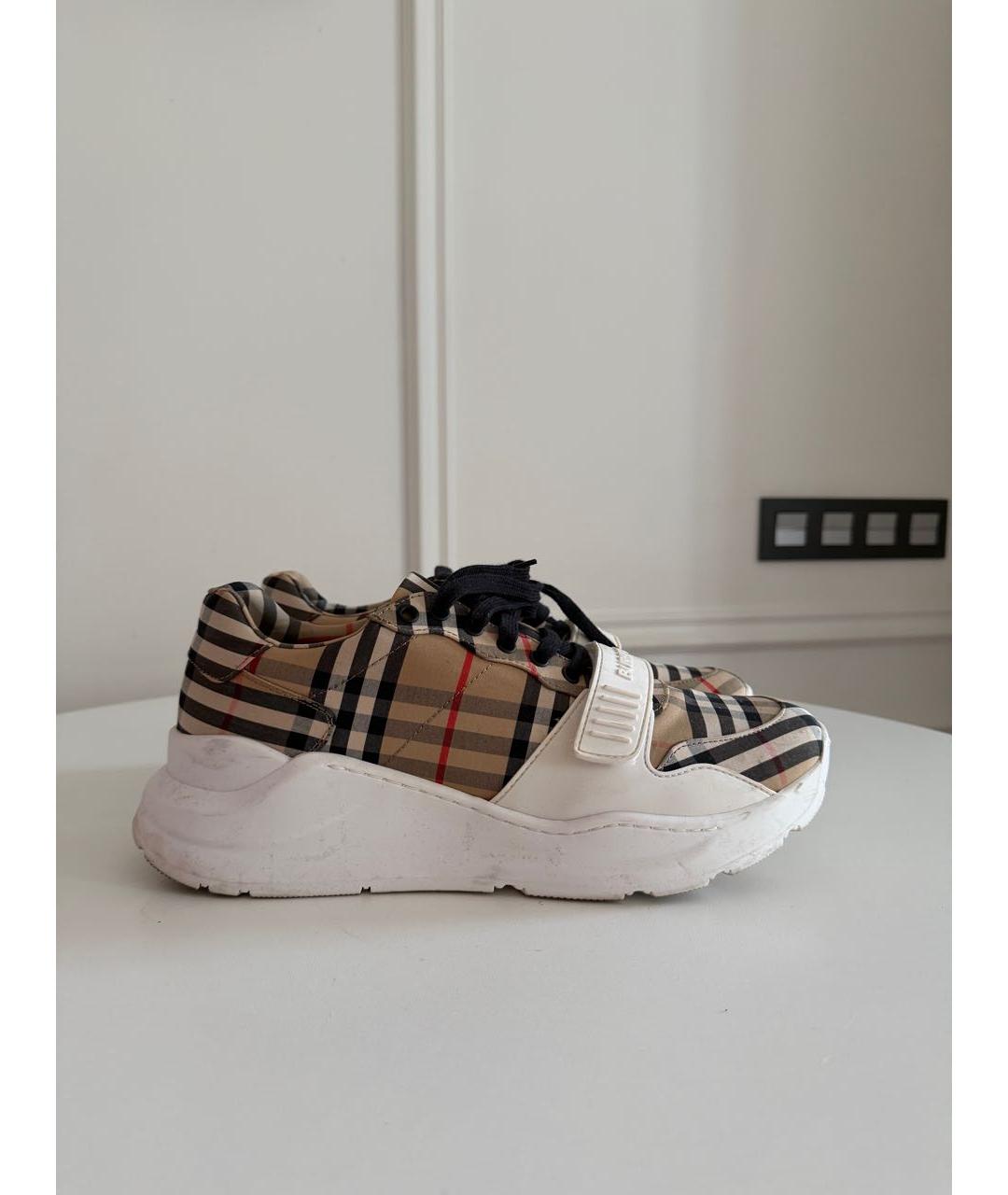 BURBERRY Текстильные низкие кроссовки / кеды, фото 5