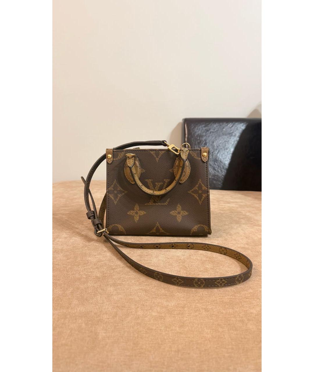 LOUIS VUITTON Коричневая сумка через плечо из канвы, фото 5
