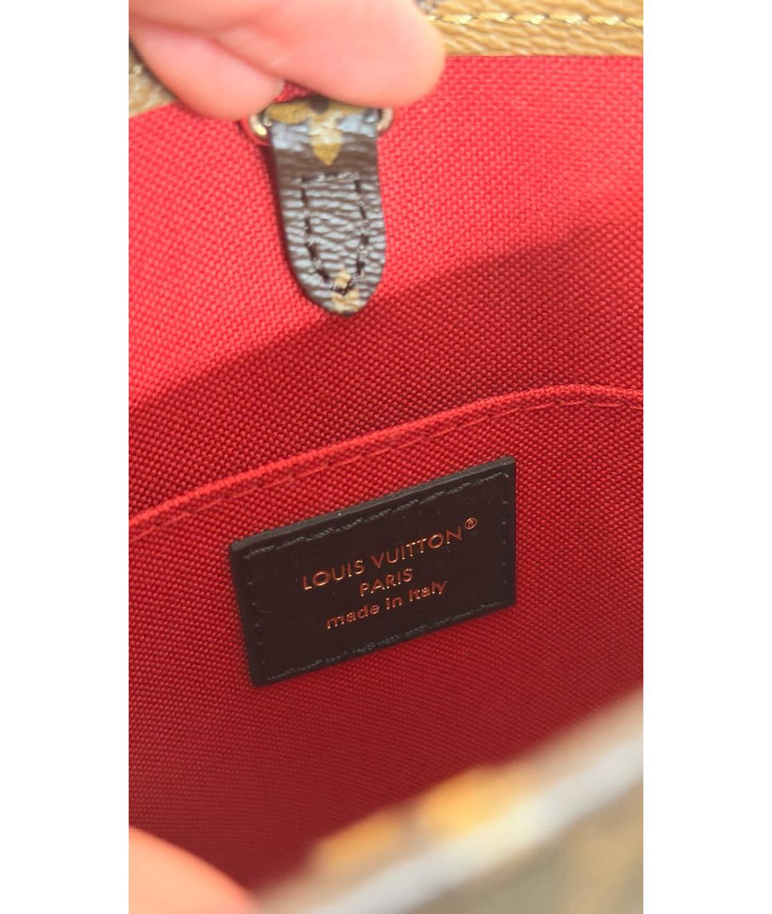 LOUIS VUITTON Коричневая сумка через плечо из канвы, фото 4