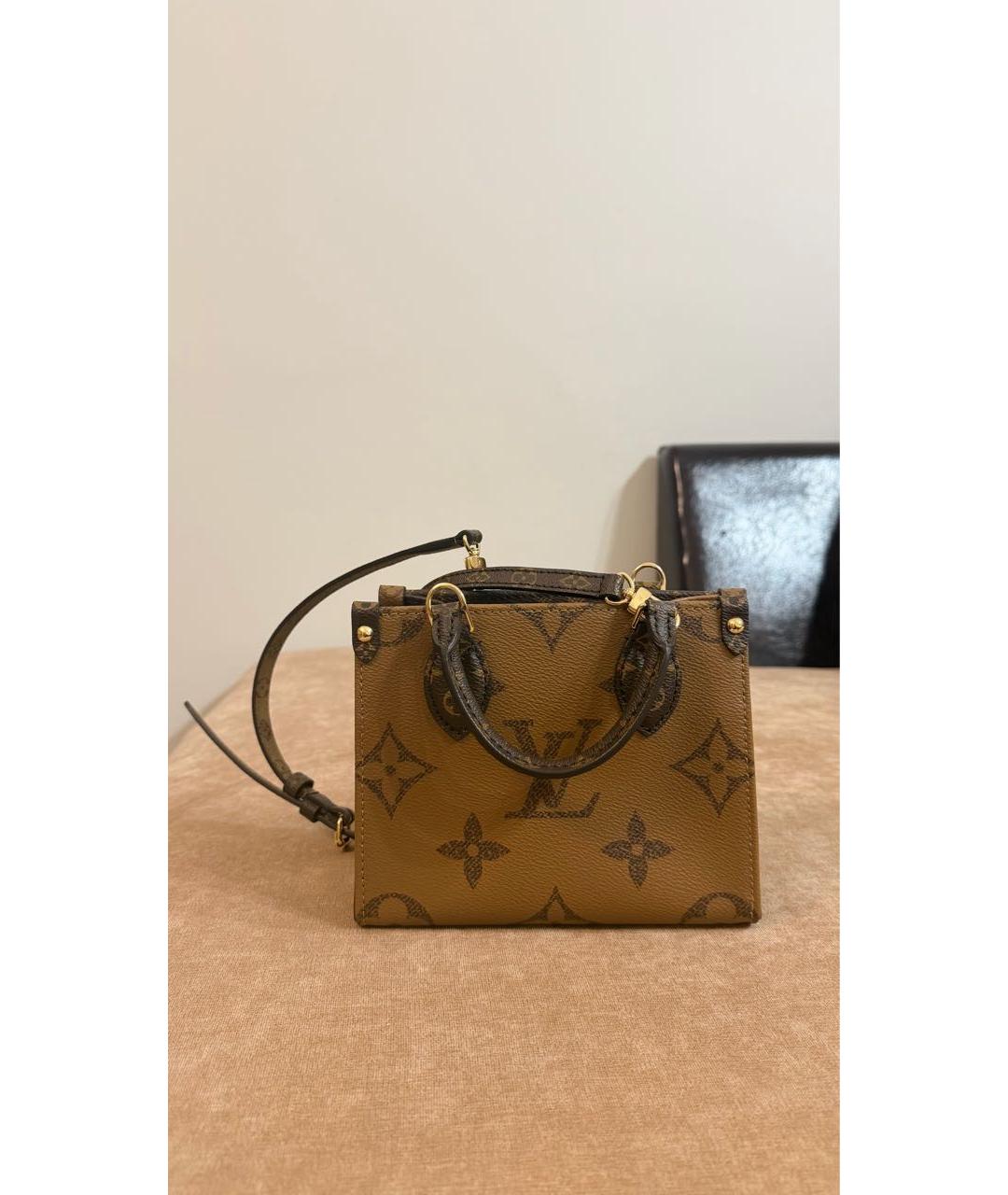 LOUIS VUITTON Коричневая сумка через плечо из канвы, фото 3