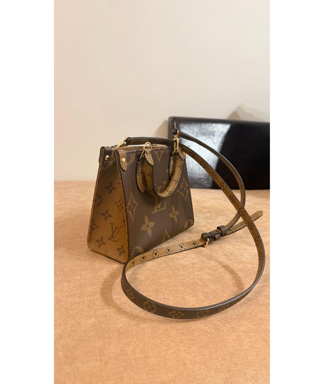 LOUIS VUITTON Коричневая сумка через плечо из канвы, фото 2