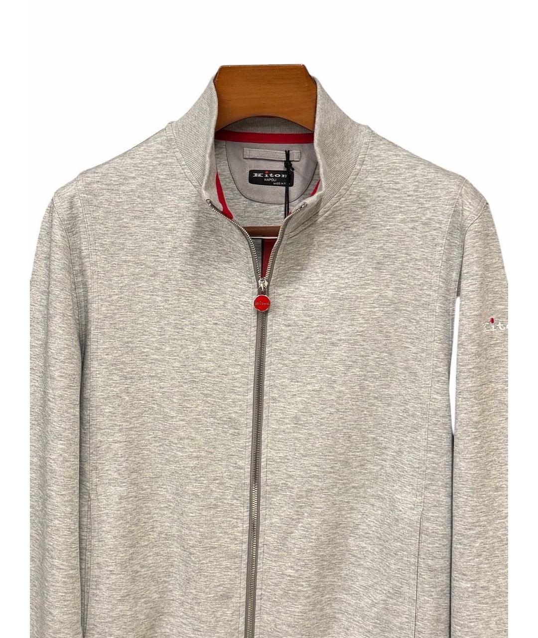 KITON Серый хлопковый спортивный костюм, фото 3