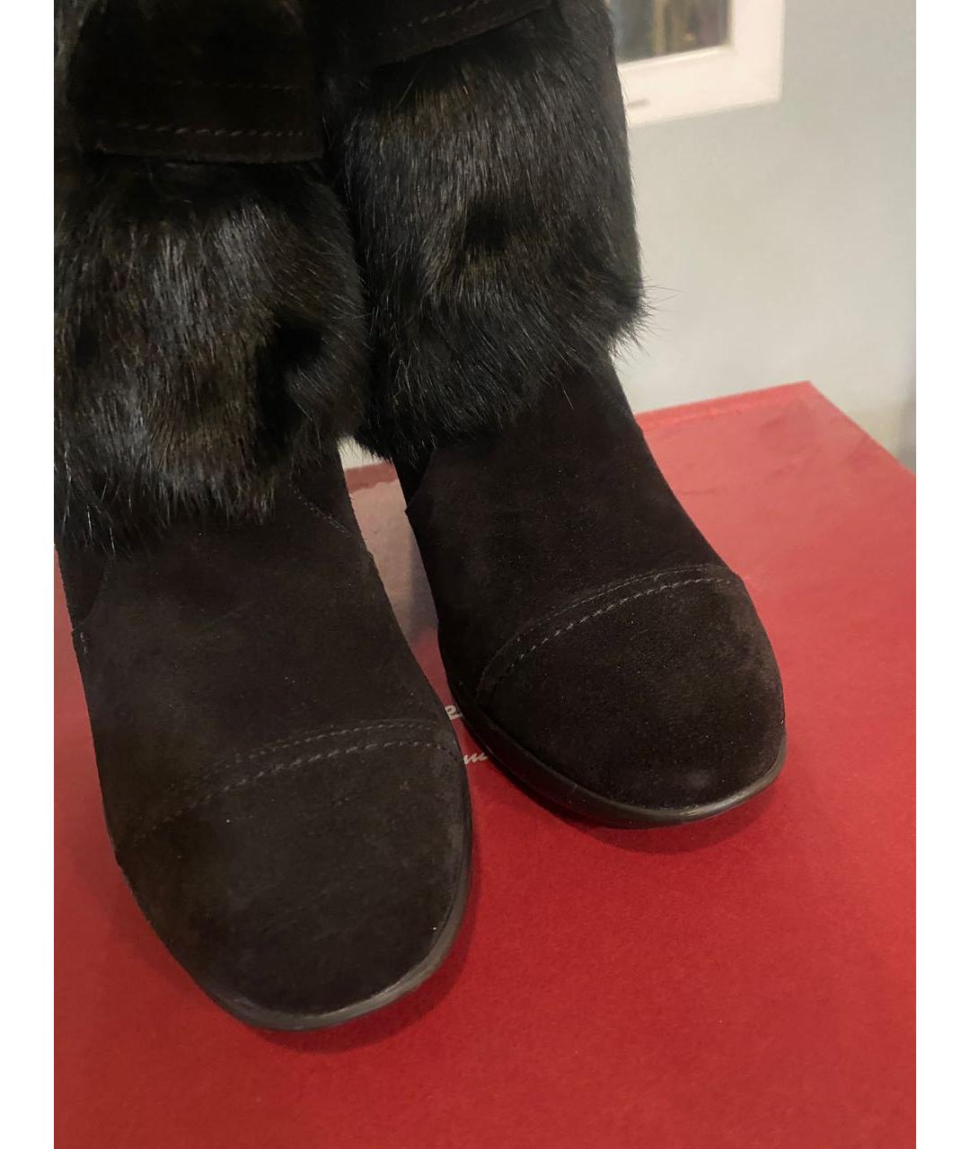 FERRAGAMO Черные сапоги, фото 3