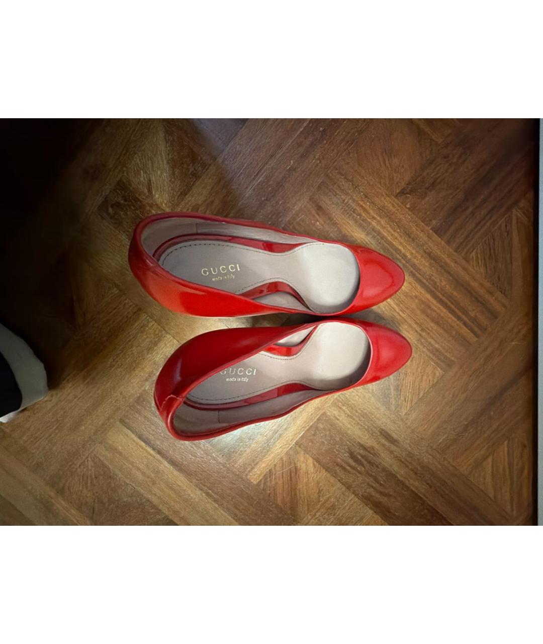 GUCCI Красные туфли из лакированной кожи, фото 3