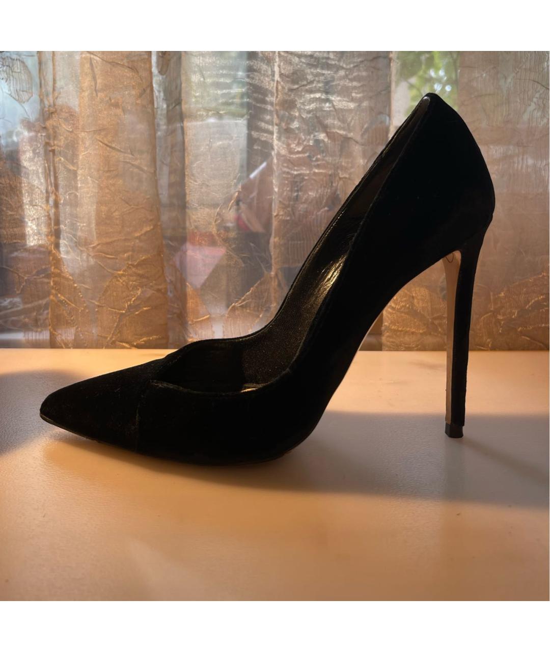 ALEXANDRE VAUTHIER Черные бархатные туфли, фото 9