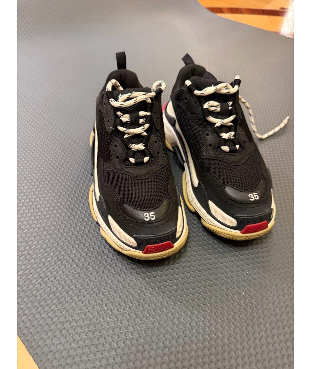 BALENCIAGA Черные текстильные кроссовки, фото 2