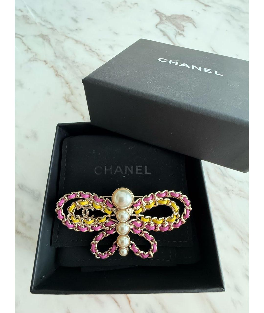 CHANEL Золотая жемчужная булавка / брошь, фото 2