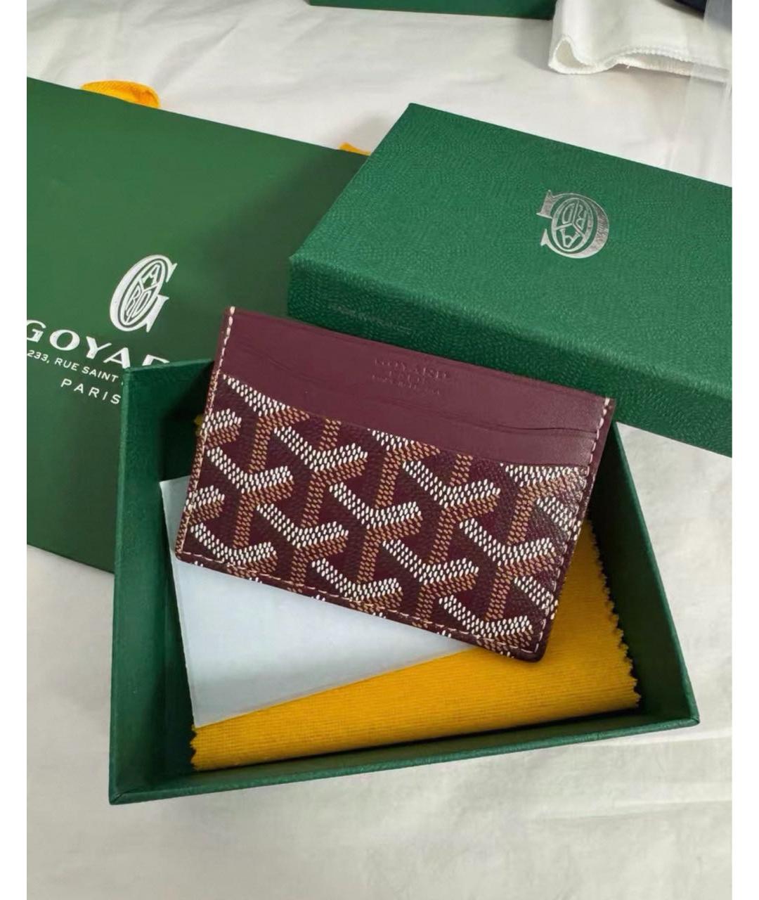 GOYARD Бордовый кардхолдер, фото 4