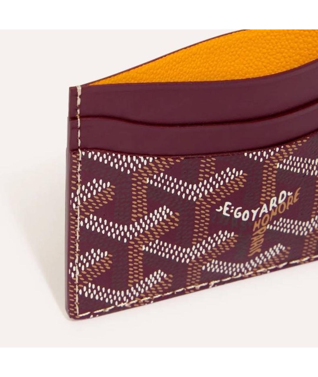 GOYARD Бордовый кардхолдер, фото 2