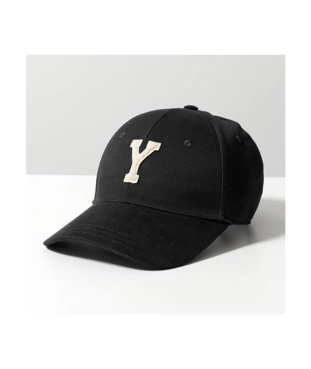 SAINT LAURENT Черная хлопковая кепка, фото 9