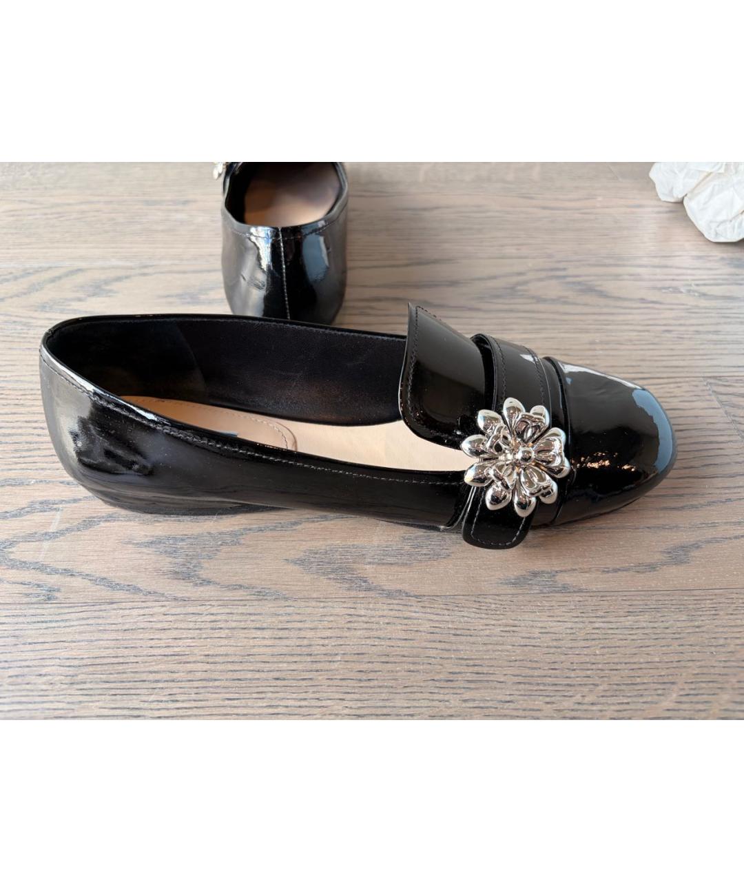PRADA Черные лоферы из лакированной кожи, фото 6