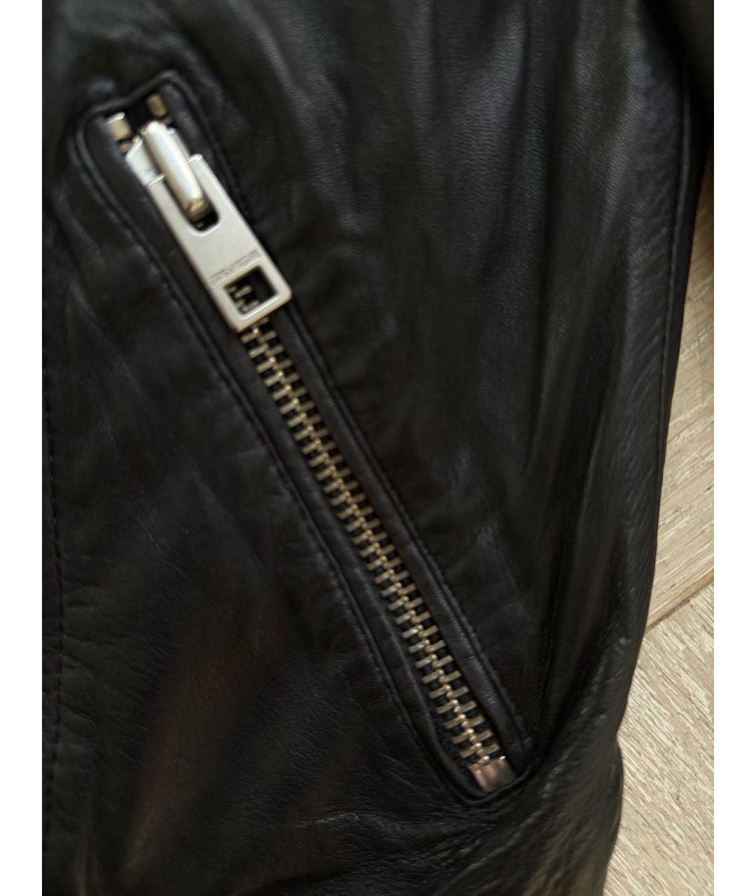 ZADIG & VOLTAIRE Черная кожаная куртка, фото 6