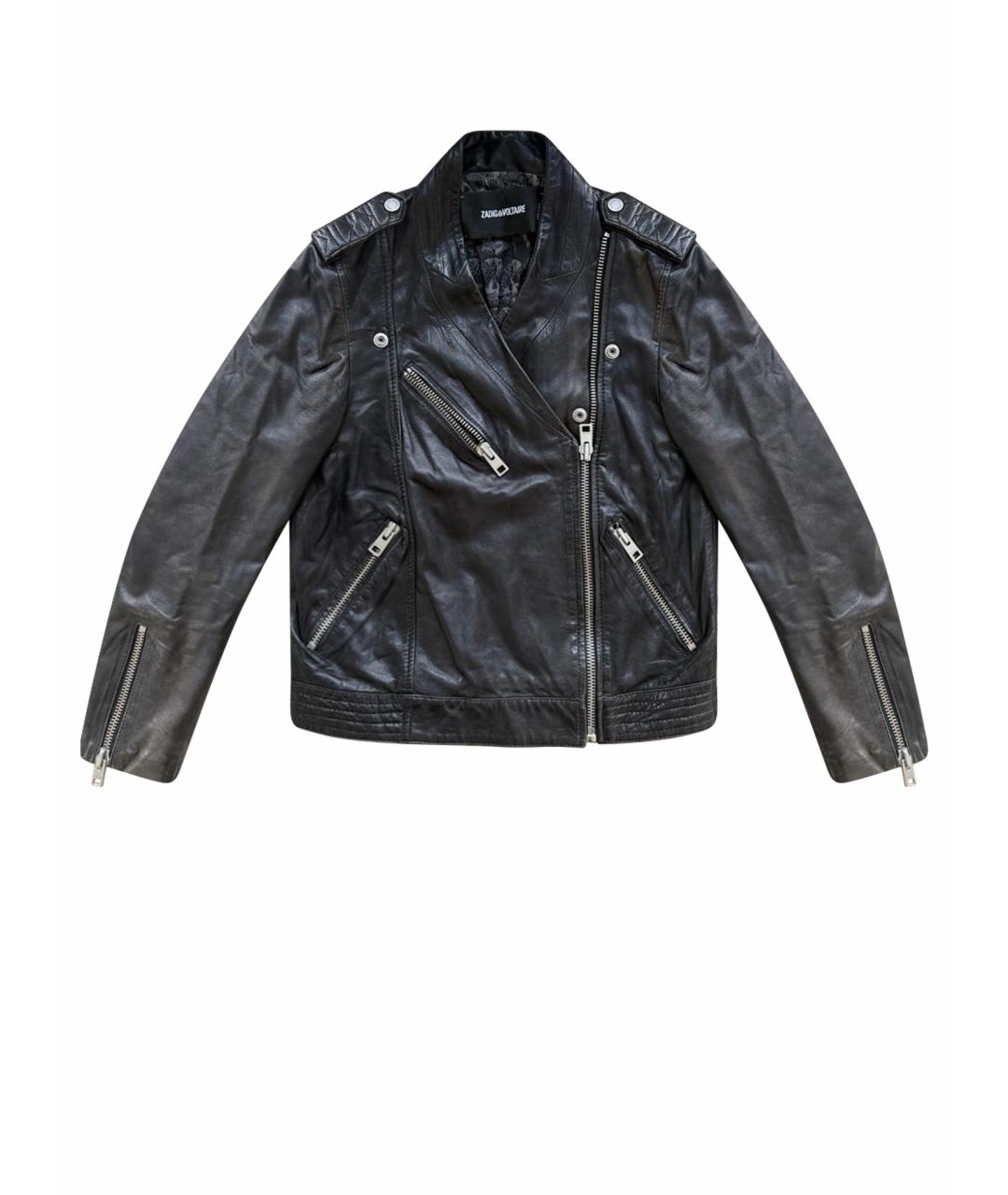 ZADIG & VOLTAIRE Черная кожаная куртка, фото 1