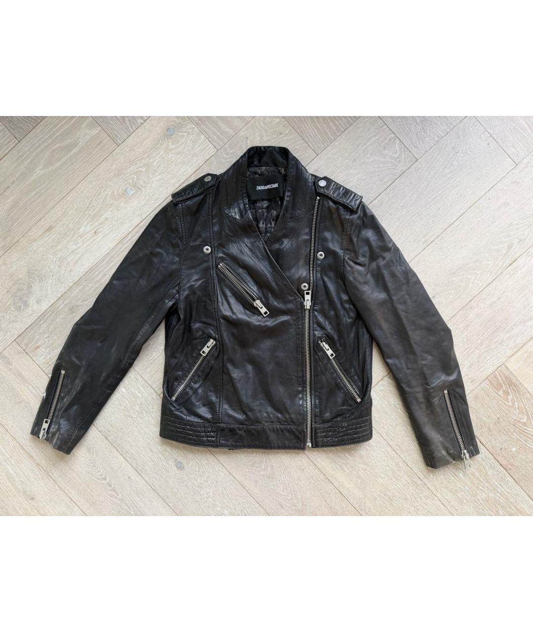 ZADIG & VOLTAIRE Черная кожаная куртка, фото 7