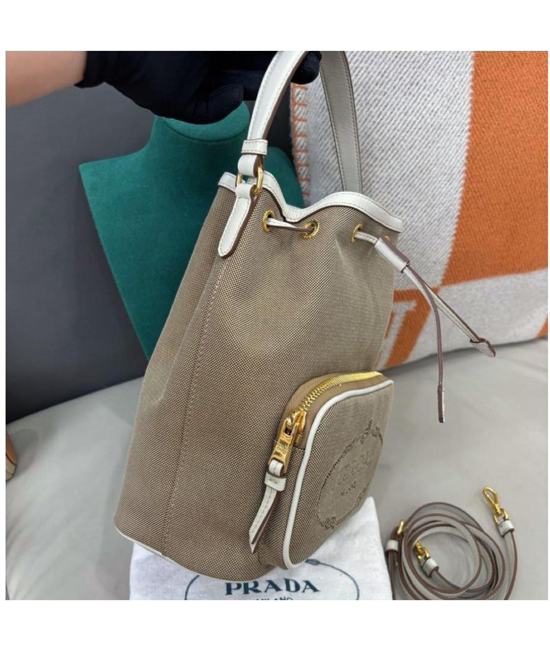 PRADA Бежевая сумка тоут, фото 3