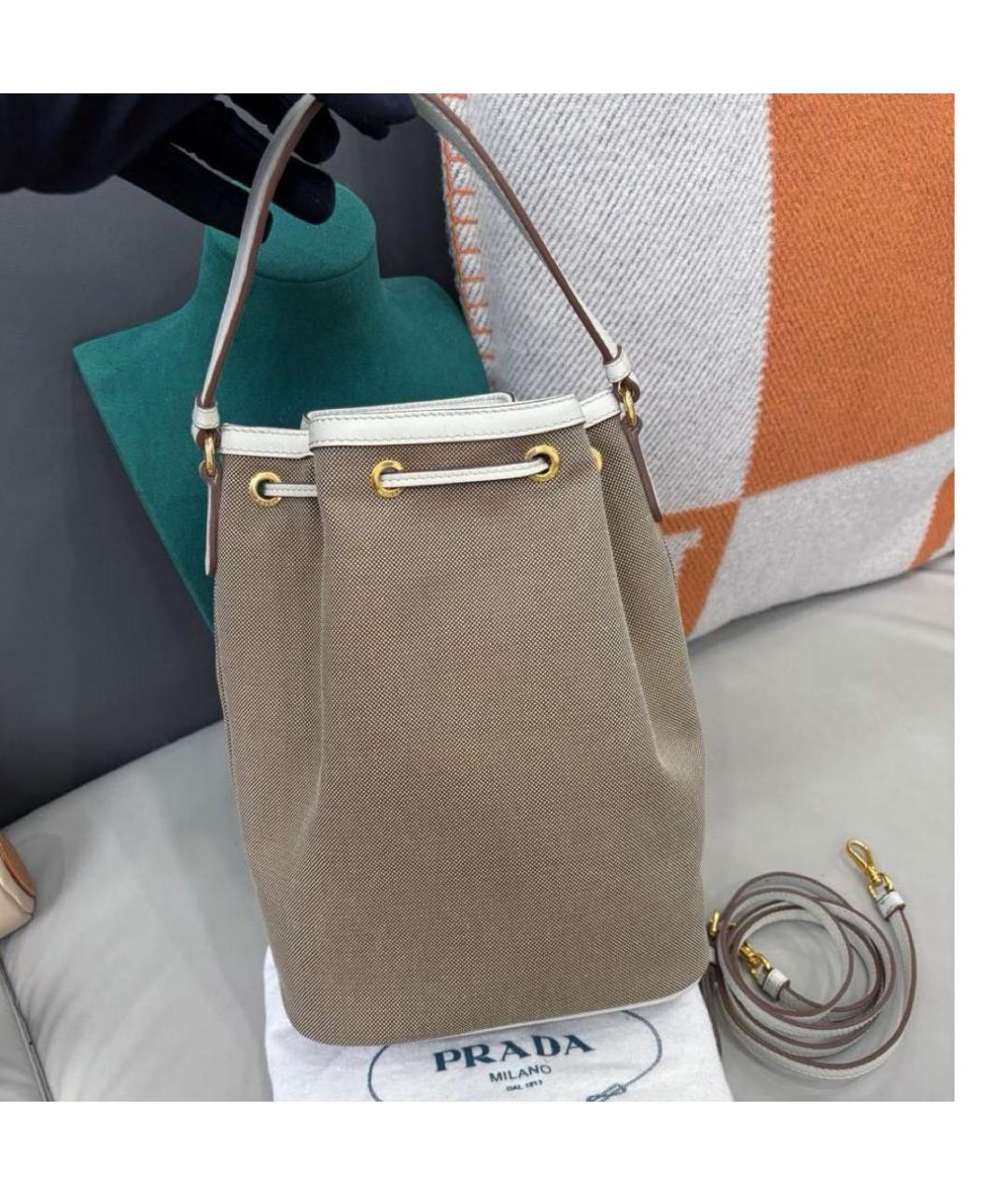 PRADA Бежевая сумка тоут, фото 4