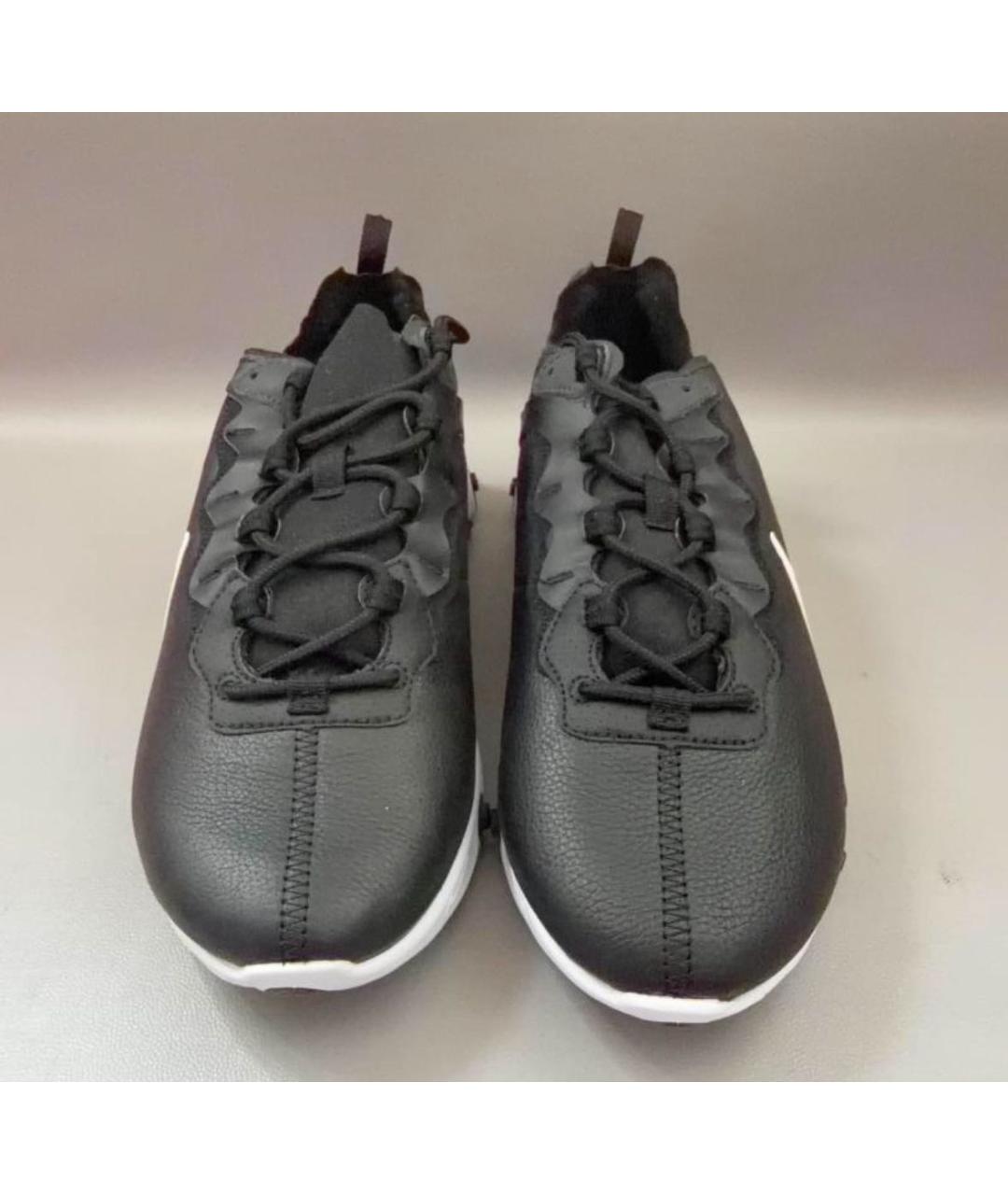 NIKE Черные кожаные низкие кроссовки / кеды, фото 7