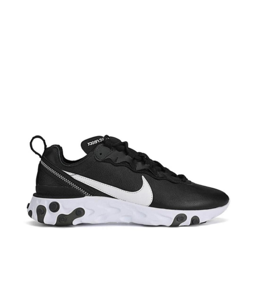 NIKE Черные кожаные низкие кроссовки / кеды, фото 9